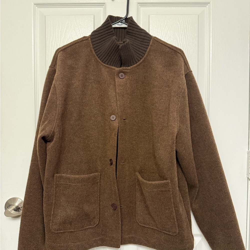 Zara Chocolate Brown Teddy Jacket